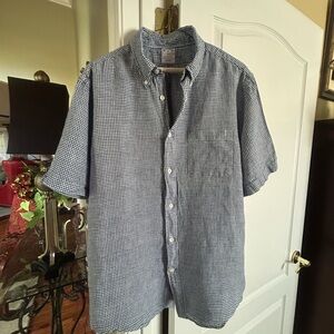 Brooks Brothers Navy Checkered Button Down Shirt